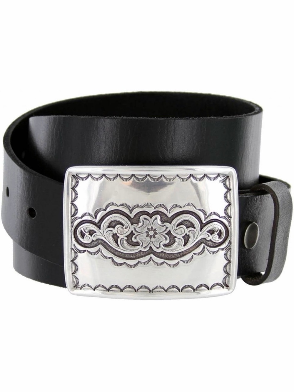 Silpada Black western Genuine leather belt